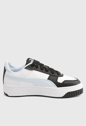 Tenis Lifestyle Blanco-Negro-Celeste PUMA Carina Street