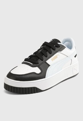 Tenis Lifestyle Blanco-Negro-Celeste PUMA Carina Street