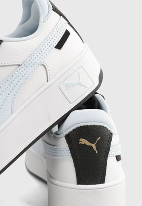 Tenis Lifestyle Blanco-Negro-Celeste PUMA Carina Street