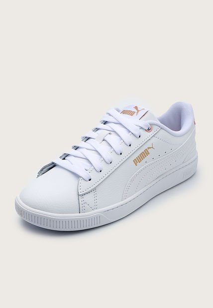 Tenis Lifestyle Blanco Oro Rosa Puma Vikky v3 Leather Compra Ahora Dafiti Colombia