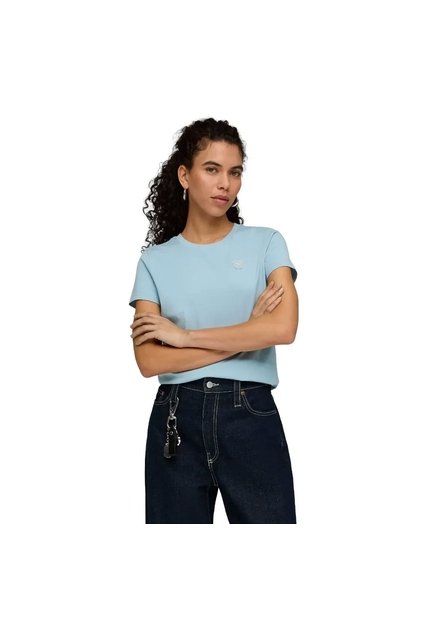Camisa Deportiva Puma Originals Ess Elevated Azul Para Mujer