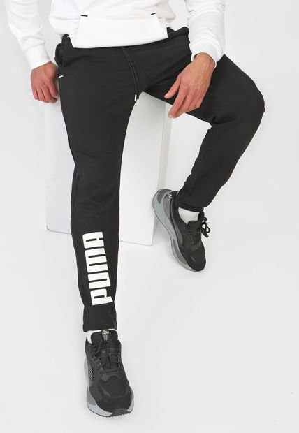 Pantalón Sudadera Negro-Blanco Puma Power Colorblock - Compra Ahora |  Dafiti Colombia