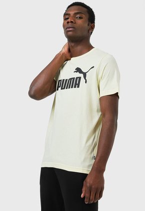 Camiseta Amarillo-Negro Puma ESS+2 Col Logo