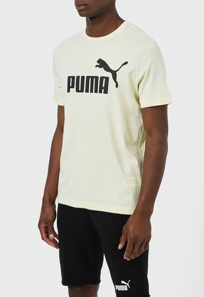 Camiseta Amarillo-Negro Puma ESS+2 Col Logo