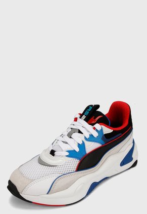 Tenis Lifestyle Blanco-Azul-Negro-Rojo Puma RS-2K Internet Exploring
