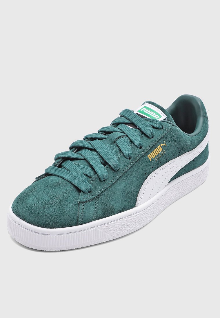 Tenis Lifestyle Verde Jade Blanco PUMA Suede Classic Compra Ahora Dafiti Colombia