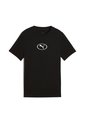 Camisa Deportiva Puma Original Sport Rib Collar Negro Niños de Puma