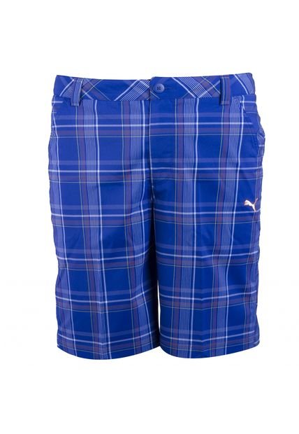 Bermuda Puma Golf Plaid Tech Azul - Compra Ahora | Dafiti Colombia