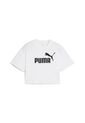 Camisa Deportiva Puma Original Ess Short Length Blanco Niños de Puma