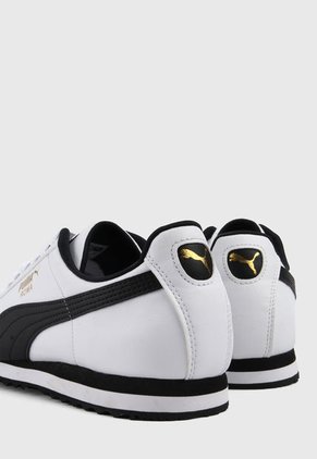 Tenis Lifestyle Blanco-Negro Puma Roma Basic