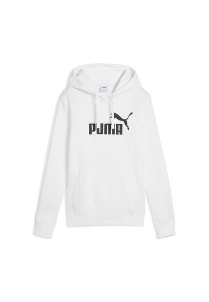 Hoodie Deportivo Puma Original Ess N1 Logo Blanco Para Mujer