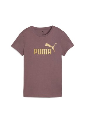 Camisas Deportivas Puma Ess Metallic No. 1 Logo Marrón Mujer
