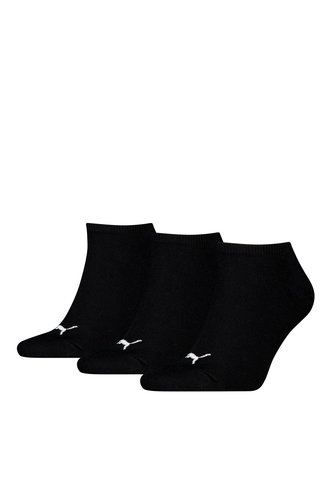 Medias Puma Originales Unisex Sneaker Plain 3 P Negro Unisex Puma