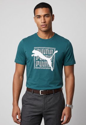 Camiseta Puma Graphic Wording Verde