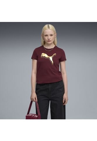 Tshirt Puma Original Essentials Metallic W Rojo Para Mujer Puma