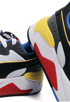 Tenis Lifestyle Blanco-Azul-Rojo-Amarillo-Negro Puma X Ray Jr