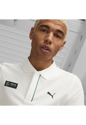 Camisa Tipo Polo Puma Original Mapf1 Petronas Blanco Hombre