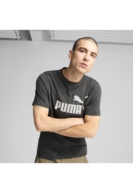 Tshirt Puma Original Ess No. 1 Logo Heather Gris Para Hombre
