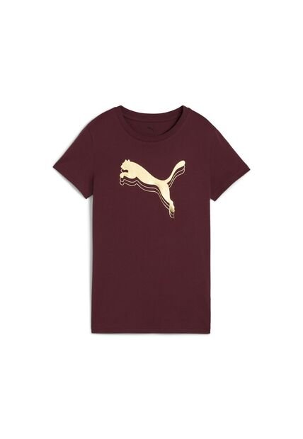 Tshirt Puma Original Essentials Metallic W Rojo Para Mujer