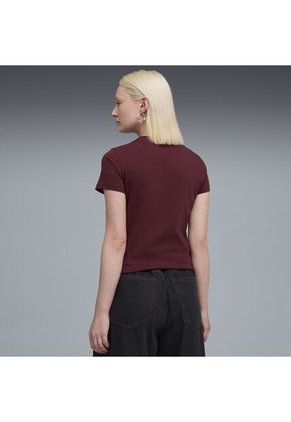 Tshirt Puma Original Essentials Metallic W Rojo Para Mujer