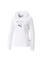 Hoodie Marca Puma Ess+ Logo Power Original Blanco Mujer de Puma