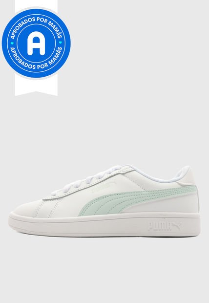 Tenis Lifestyle Blanco-Verde Menta PUMA Smash 3.0 L Wns