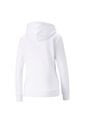 Hoodie Marca Puma Ess+ Logo Power Original Blanco Mujer de Puma