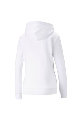Hoodie Marca Puma Ess+ Logo Power Original Blanco Mujer