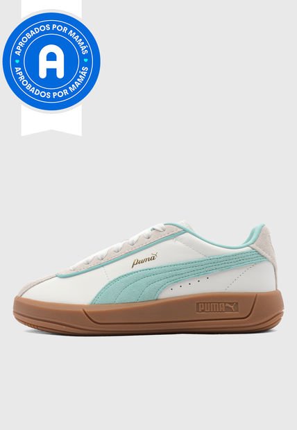 Tenis Lifestyle Blanco-Aguamarina PUMA Club
