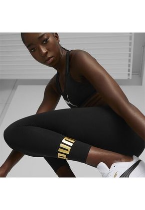 Leggings Puma Original Essential+ Metallic Negro Para Mujer