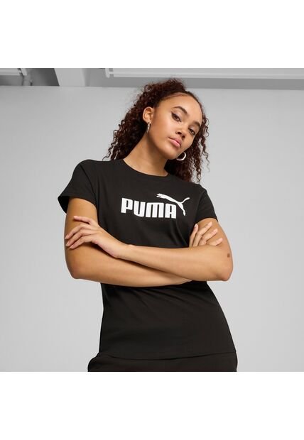 Camisa Deportiva Puma Original Ess No1 Logo Negro Mujer