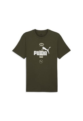 Camisa Tshirt Marca Puma Original Power Tee Verde Hombre