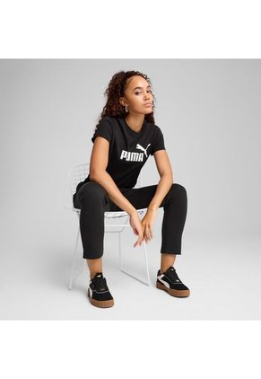 Camisa Deportiva Puma Original Ess No1 Logo Negro Mujer