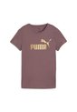 Camisas Deportivas Puma Ess Metallic No. 1 Logo Marrón Mujer de Puma