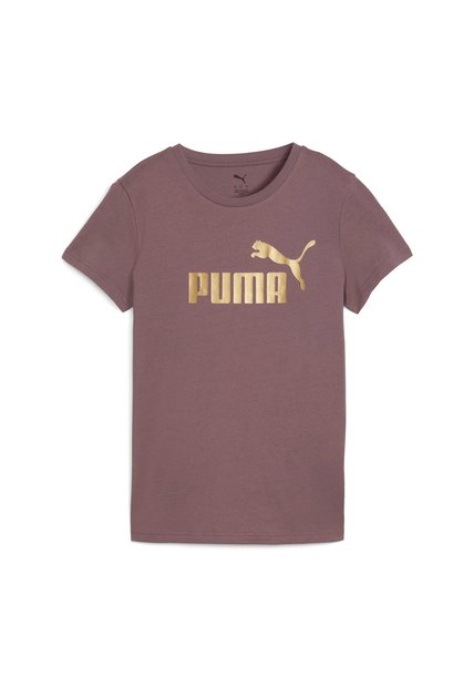 Camisas Deportivas Puma Ess Metallic No. 1 Logo Marrón Mujer