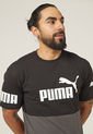 Camiseta Negro-Blanco-Gris Puma Power Colourblock de Puma