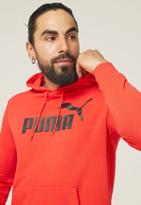 Hoodie Rojo-Negro Puma Essentials Big Logo