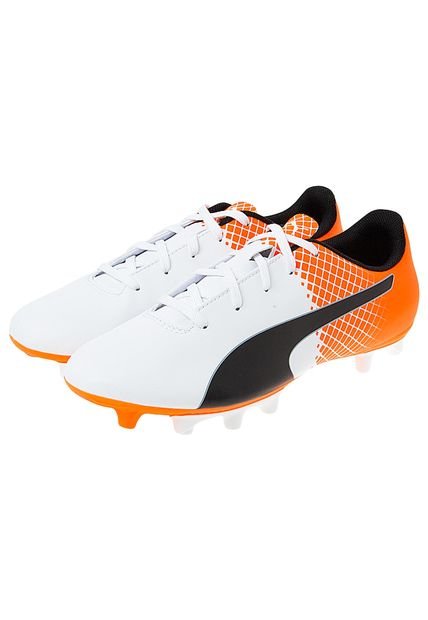 Guayo Blanco-Naranja-Negro Puma EvoSpeed 5.5 Fg Jr