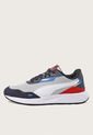 Tenis Lifestyle Gris-Blanco-Azul Navy Puma Runtamed Plus de Puma