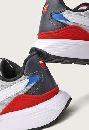 Tenis Lifestyle Gris-Blanco-Azul Navy Puma Runtamed Plus