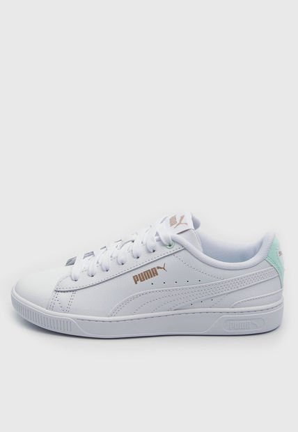 Tenis Lifestyle Blanco-Verde Menta PUMA Vikky V3 Leather