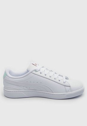 Tenis Lifestyle Blanco-Verde Menta PUMA Vikky V3 Leather