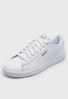 Tenis Lifestyle Blanco-Verde Menta PUMA Vikky V3 Leather
