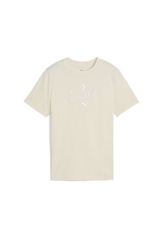 Camisa Deportiva Puma Original Ess Script G Beige  Niños Puma