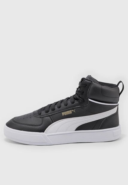 Tenis Lifestyle Negro-Dorado-Blanco Puma Caven Mid