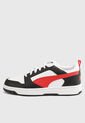 Tenis Lifestyle Blanco-Rojo-Negro Puma Rebound v6 Low de Puma