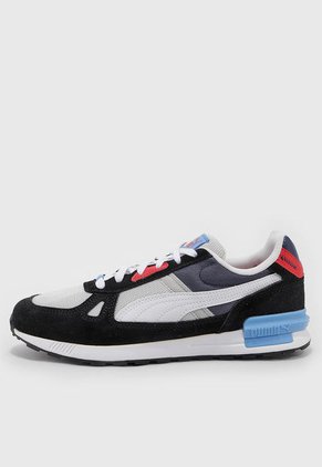 Tenis Lifestyle Negro-Blanco-Azul Puma Graviton Pro