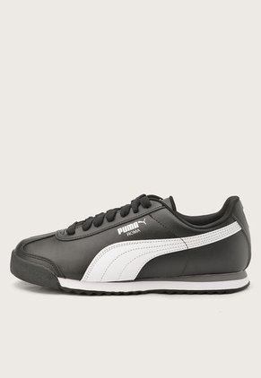 Tenis Lifestyle Negro-Blanco-Gris Puma Roma Basic