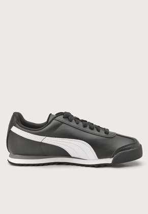 Tenis Lifestyle Negro-Blanco-Gris Puma Roma Basic
