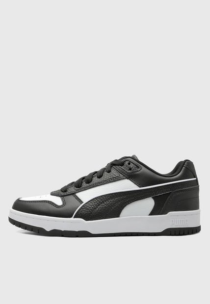Tenis Lifestyle Negro-Blanco-Dorado Puma RBD Game Low